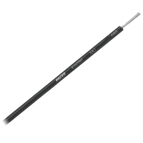 Primary Wire, Marine, 12 AWG, 1C C, Black, PVC, Stranded, 600V, 25 ft.